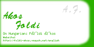 akos foldi business card